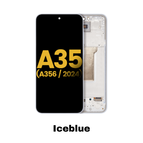 A356 Samsung A35 5G Display With Frame – Iceblue