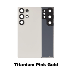 Samsung Galaxy S25 Ultra 5G Back Cover Glass With Camera Lens (Titanium Pink Gold)