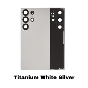 Samsung Galaxy S25 Ultra 5G Back Cover Glass With Camera Lens (Titanium White Silver)