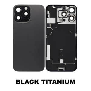 iPhone 16 Pro Max Black Titanium Back Glass No Logo