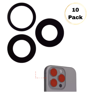 iPhone 16 Pro Max rear camera lens cover glass with adhesive 10 pack