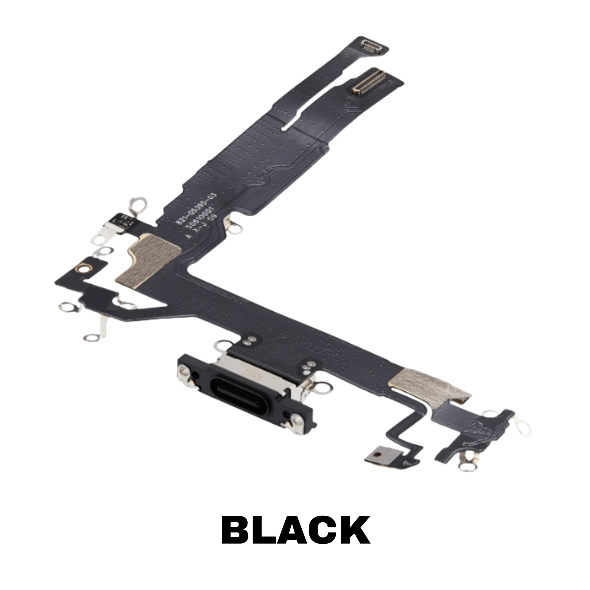 iPhone 17 charging port flex cable Aftermarket Plus Black