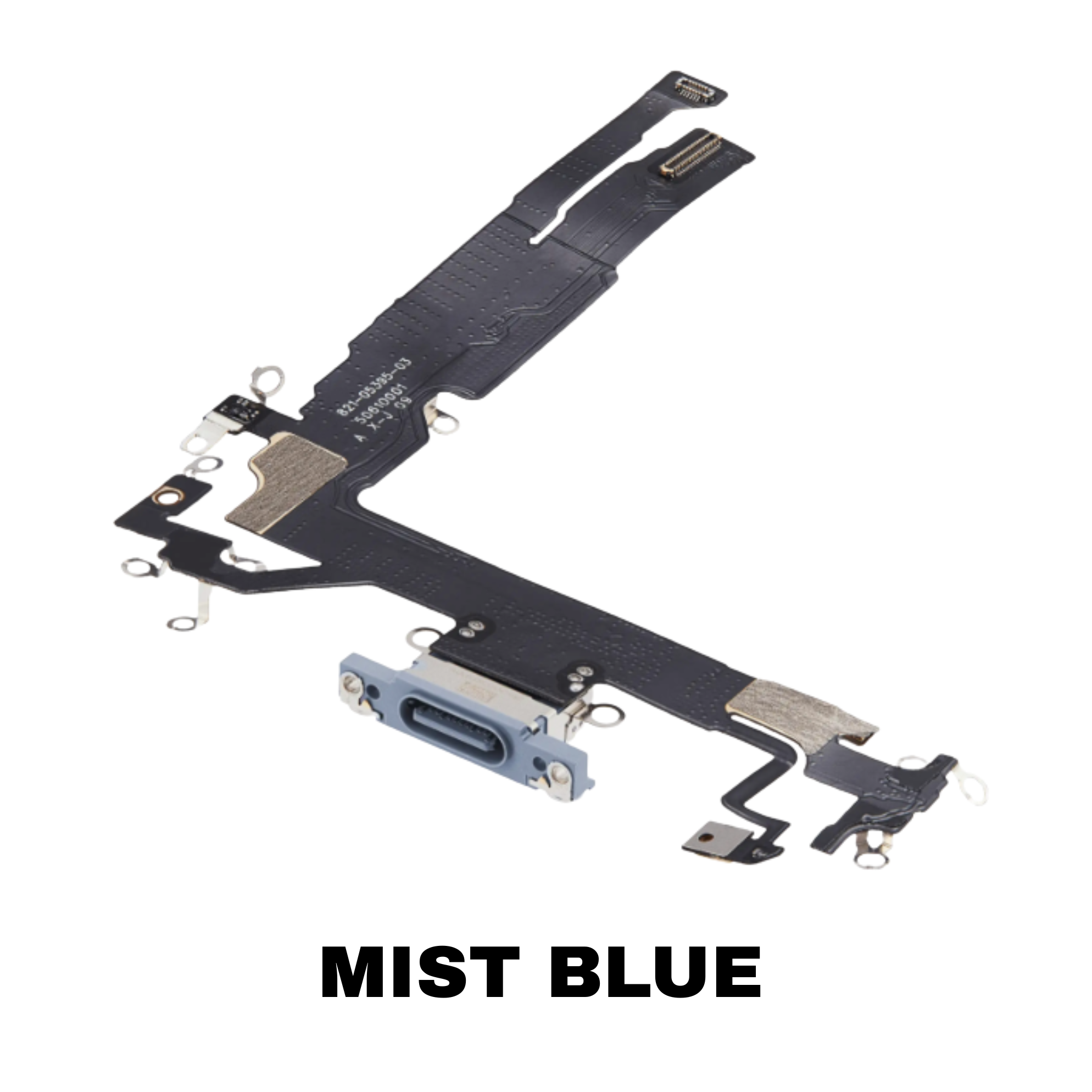 iPhone 17 charging port flex cable Aftermarket Plus Mist Blue