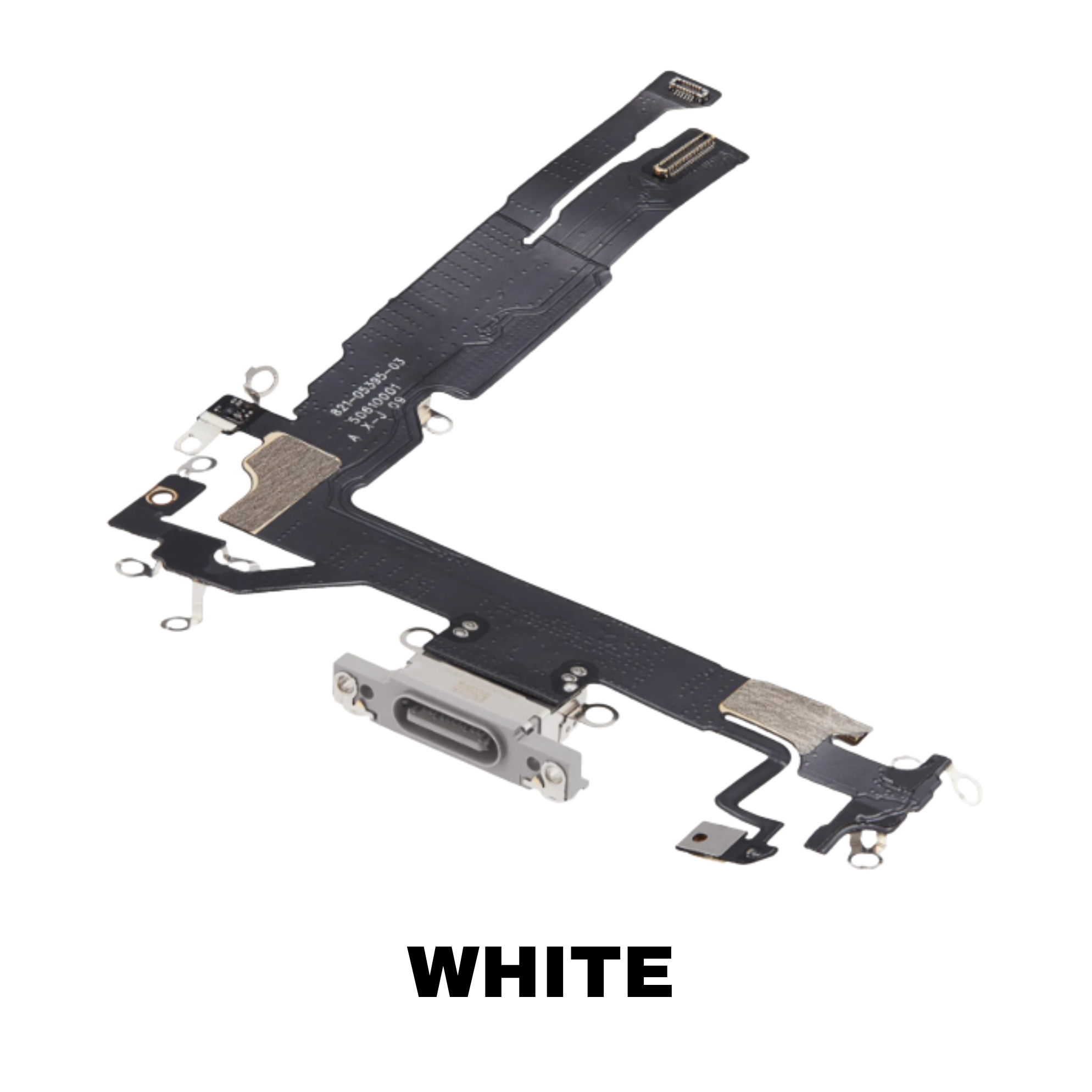 iPhone 17 charging port flex cable Aftermarket Plus White
